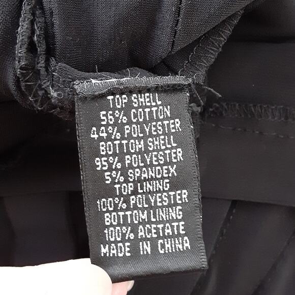 Adrianna Papell Black Lace Cocktail Dress Tiered Mini Dress Womens 16 Wedding - Picture 7 of 9